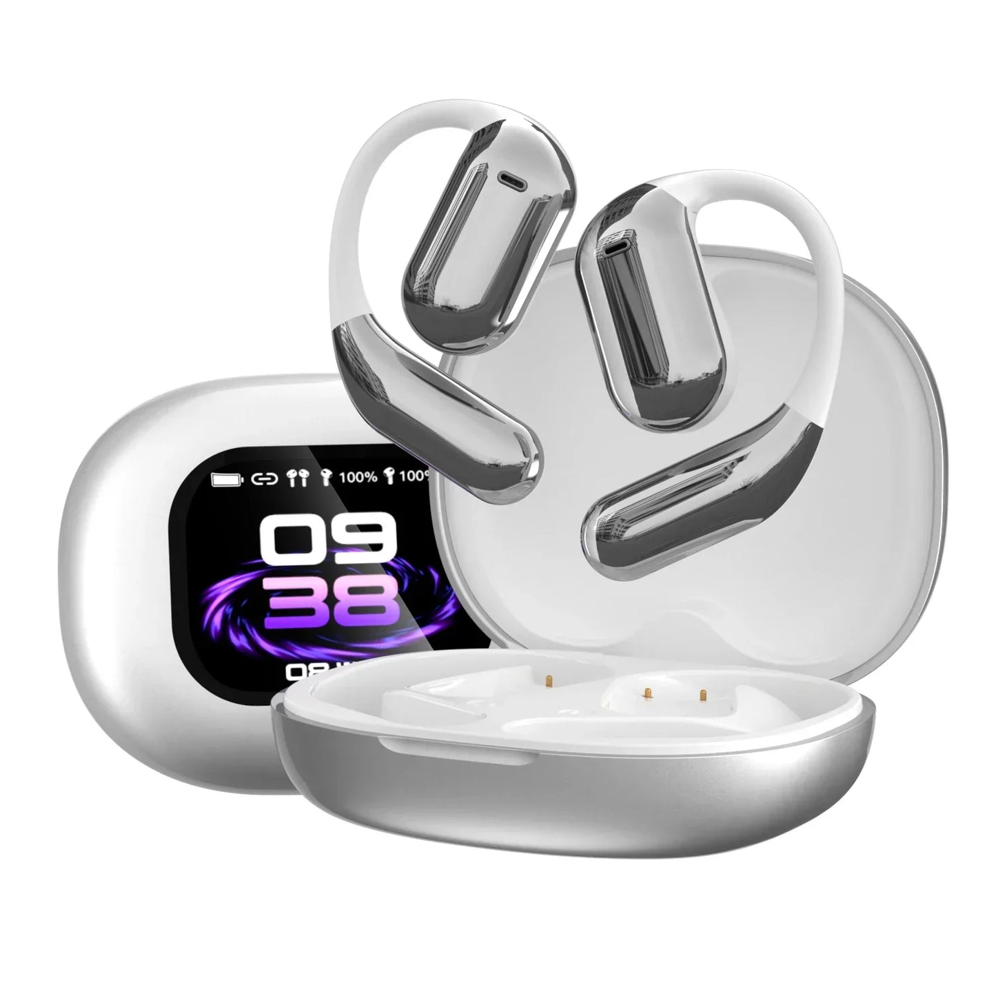 SoundMax AI Translation Touchscreen Bluetooth Sport Earbuds – Waterproof & Wireless
