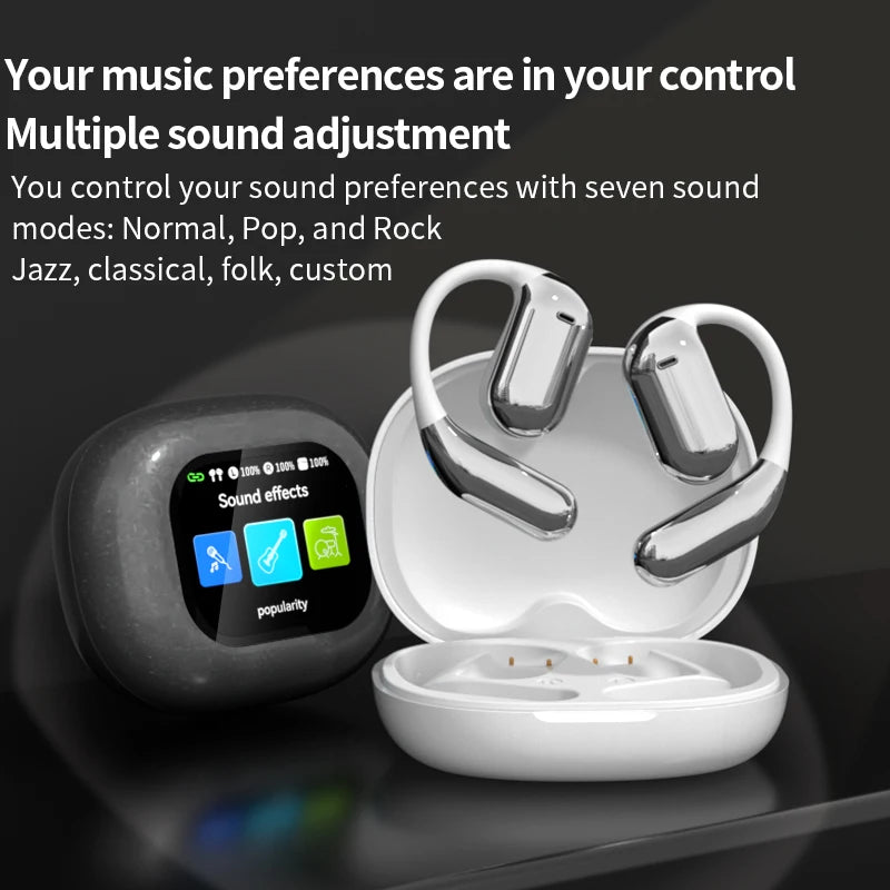 SoundMax AI Translation Touchscreen Bluetooth Sport Earbuds – Waterproof & Wireless