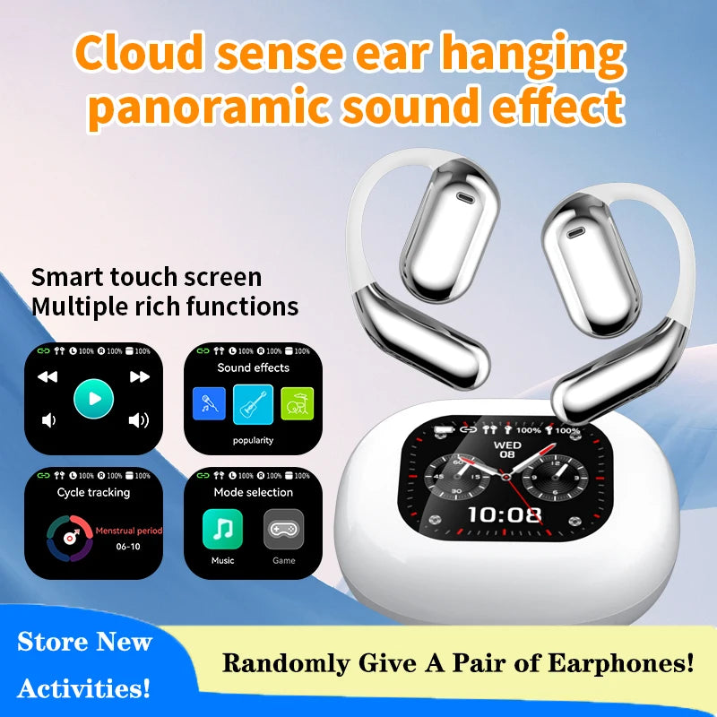 SoundMax AI Translation Touchscreen Bluetooth Sport Earbuds – Waterproof & Wireless